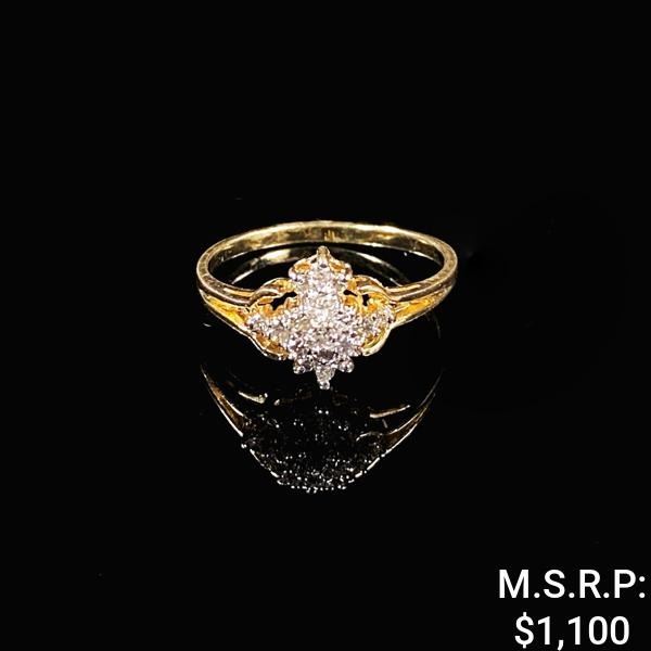 1.6 DWT 14 KT Gold Diamond Ring Sz: 8.5
