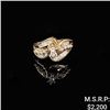 Image 1 : 3.4 DWT 10 KT Gold Diamond Ring Sz: 7