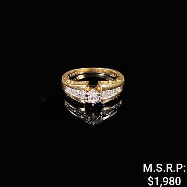 2.5 DWT 14 KT Gold Diamond Ring Sz: 5.5