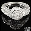 Image 1 : 1.8 DWT 10 KT Wht Gold Diamond Ring Sz: 4