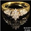 Image 1 : 2.4 DWT 14 KT Gold Diamond Ring Sz: 6.5