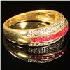 Image 3 : 2.4 DWT 14 KT Gold Ring w/ Gems & Diam Sz:6.5