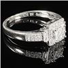 Image 3 : 1.8 DWT 10 KT Wht Gold Diamond Ring Sz: 8