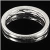 Image 2 : 1.7 DWT 14 KT Wht Gold Ring w/ Diamond Lining Sz:7