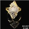 Image 1 : 3.1 DWT 10 KT Gold Diamond Ring: Size 7