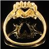 Image 2 : 1.4 DWT 10 KT Gold Ring w/ Diamond Heart Sz: 6