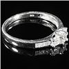 Image 3 : 1.1 DWT 10 KT Wht Gold Diamond Ring Sz: 7