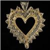 Image 2 : 2.8 DWT 10 KT Ylw/Wht Diamond Heart Pendant