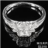 Image 1 : 1.6 DWT 14 KT Wht Gold Diamond Ring Sz: 6.5