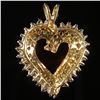 Image 2 : 2.1 DWT 10 KT Gold Heart Pendant w/ Diamond