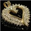 Image 3 : 2.1 DWT 10 KT Gold Heart Pendant w/ Diamond