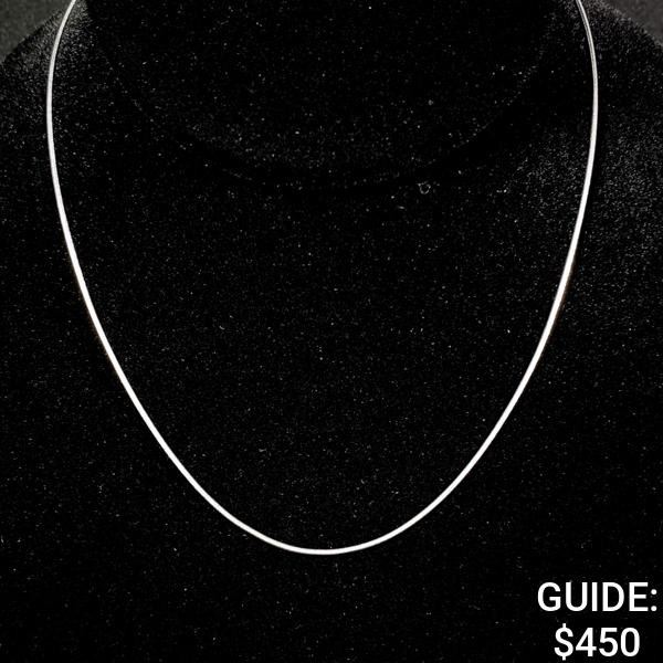 4 G 14 KT 16" White Gold Necklace