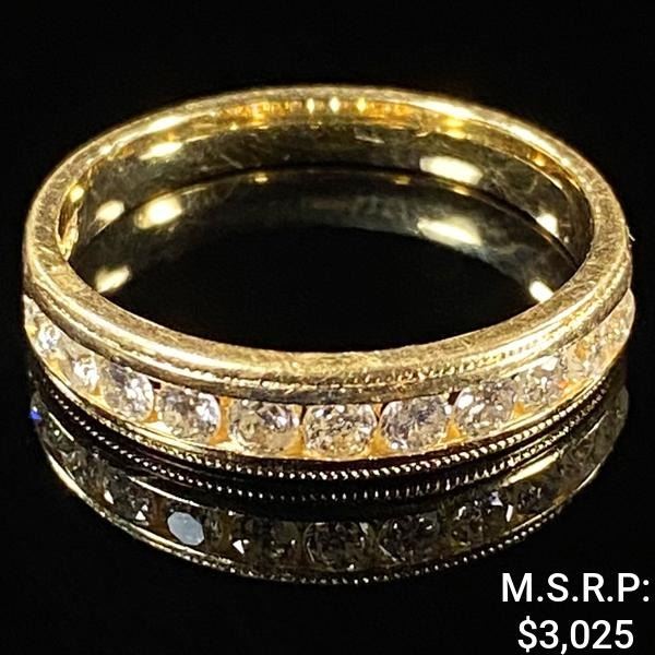 1.9 DWT 14 KT Gold Ring w/ Diamond Sz: 7