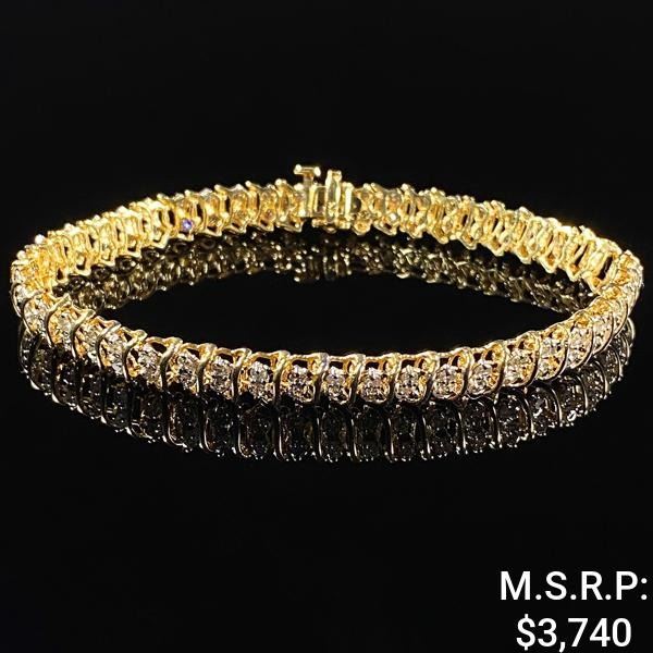 5.4 DWT 10 KT Gold Bracelet w/ Diamonds