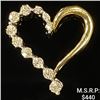 Image 1 : 0.7 DWT 10 KT Gold Heart Pendant w/ Diamond