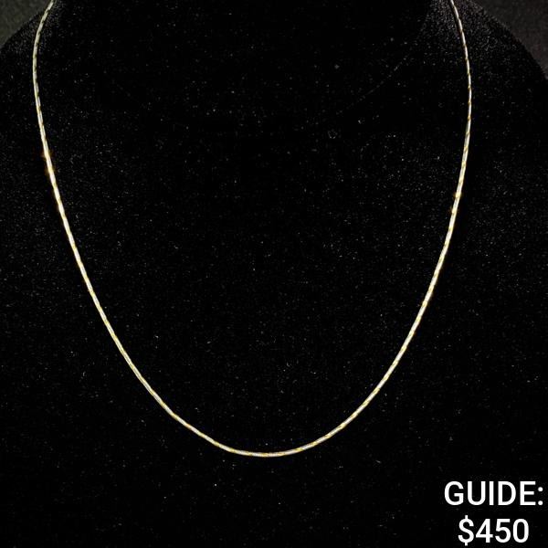 4 G 14 KT 18" Gold Necklace