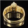 Image 2 : 4 DWT 14 KT Gold Diamond Ring Sz: 8