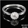Image 1 : 2.1 DWT Pt 950 KT Platinum Diamond Ring Sz: 5.5
