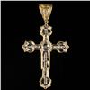 Image 2 : 3.4 DWT 10 KT Gold Cross Pendant w/ Diamond