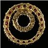 Image 2 : 1.3 DWT 10 KT Gold Circle Pendant w/ Gems &