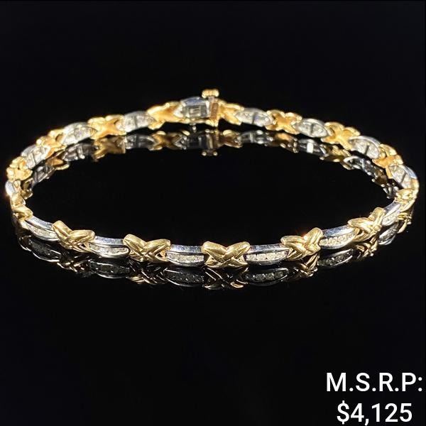 6.2 DWT 10 KT Gold Bracelet /w Diamonds