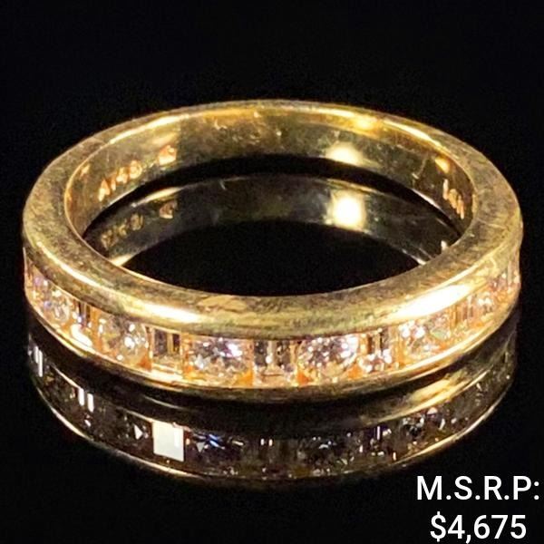 3.3 DWT 14 KT Gold Ring w/ Diamond Sz: 9.5