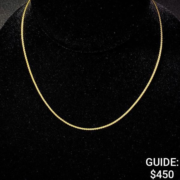 4 G 14 KT 16" Gold Necklace