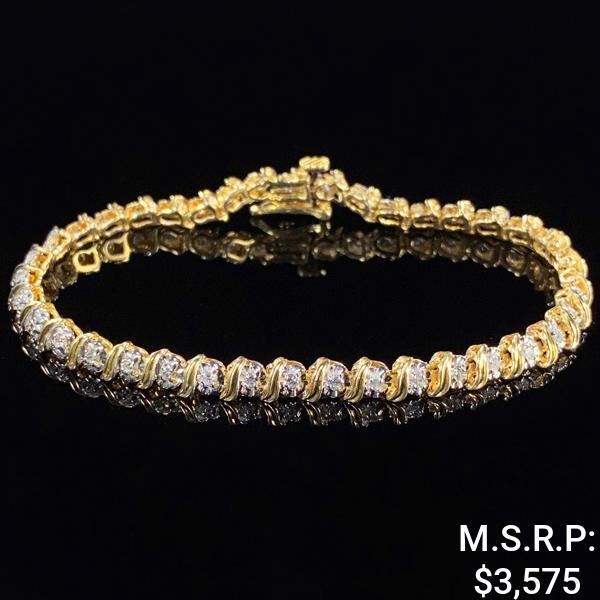 5.3 DWT 10 KT Gold Bracelet /w Diamonds