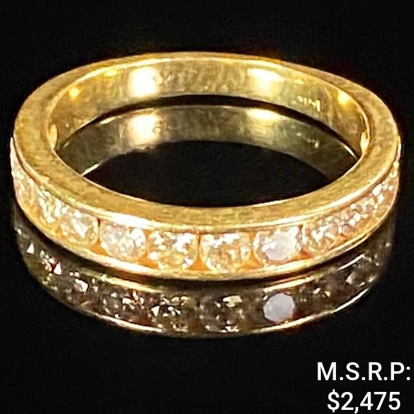 1.9 DWT 14 KT Gold w/ Diamond Ring Sz: 7