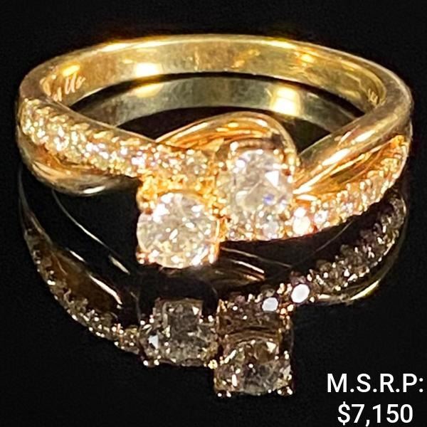 3.5 DWT 14 KT Gold w/ Diamond Ring Sz: 9