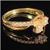 Image 3 : 3.5 DWT 14 KT Gold w/ Diamond Ring Sz: 9