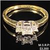 Image 1 : 2 DWT 14 KT Gold w/ Diamonds Ring Sz: 6