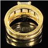 Image 2 : 6.5 DWT 14 KT Gold w/ Diamond Ring Sz: 6