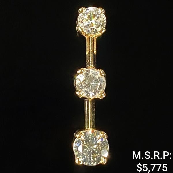 1 DWT 14 KT Gold Pendant w/ Diamonds