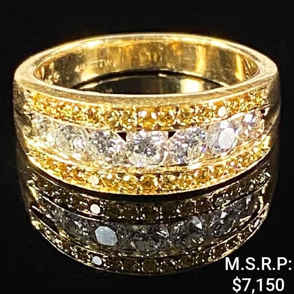3.7 DWT 14 KT Gold w/ Diamond Ring Sz: 7