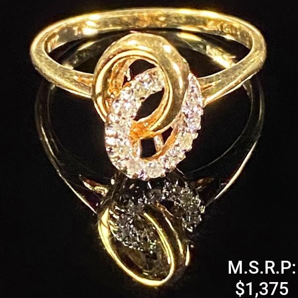 2.2 DWT 14 KT Gold w/ Diamond Ring Sz: 8