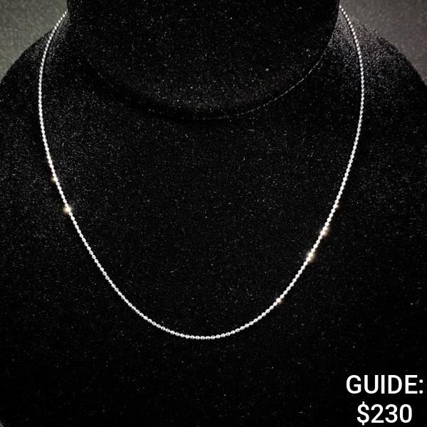 2 G 14 KT 16" White Gold Necklace