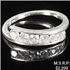 Image 1 : 1.3 DWT 10 KT Wht Gold w/ Diamond Ring Sz:6