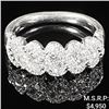 Image 1 : 3.1 DWT 14 KT Wht Gold w/ Diamond Ring Sz:6.5
