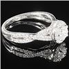 Image 3 : 2.2 DWT 14 KT Wht Gold w/ Diamond Ring Sz:5.5
