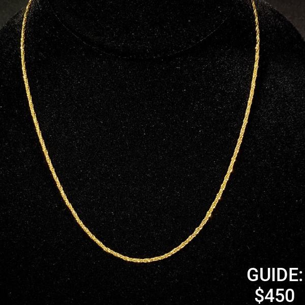 4 G 14 KT 16" Gold Necklace