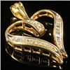 Image 4 : 1.2 DWT 10 KT Gold Heart Pendant w/ Diamond