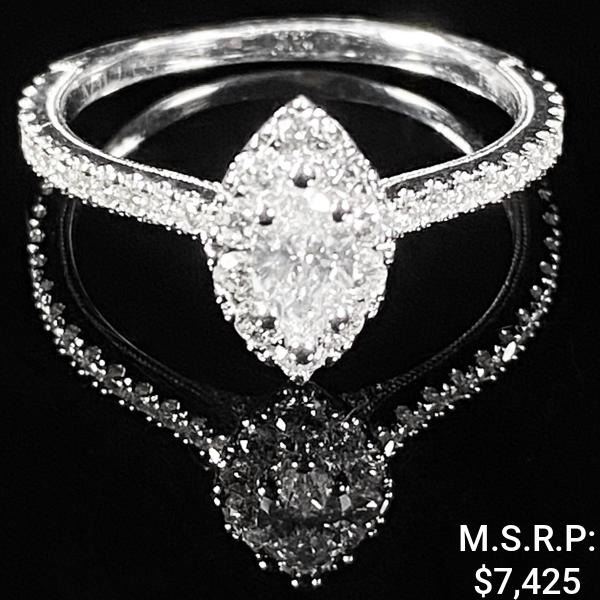 2 DWT 14 KT Neil Lane Wht Gold w/ Diamonds Ring