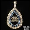 Image 1 : 1 DWT 10 KT Wht Gold Pendant w/ Diamonds & Gems