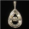 Image 2 : 1 DWT 10 KT Wht Gold Pendant w/ Diamonds & Gems