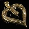 Image 3 : 1.4 DWT 10 KT Gold Heart Pendant w/ Diamond