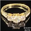 Image 1 : 1.8 DWT 14 KT Gold w/ Diamond Ring Sz: 6.5