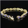 Image 2 : 7.8 DWT 14 KT Gold w/ Diamonds & Gems Bracelet