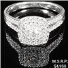 Image 1 : 2.7 DWT 14 KT Wht Gold w/ Diamond Ring Sz:6.5