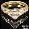 Image 1 : 2.2 DWT 14 KT Gold w/ Diamond Ring Sz: 4.5
